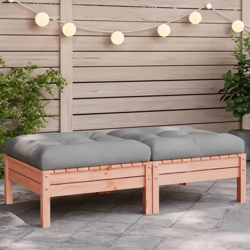 Modulaire tuinbanken met massief grenenhout en comfortabele rug- en zijkussen - Natuurlijk douglashout / 1