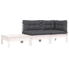 Modulaire tuinbanken met massief grenenhout en comfortabele rug- en zijkussen - Modulaire tuinbanken