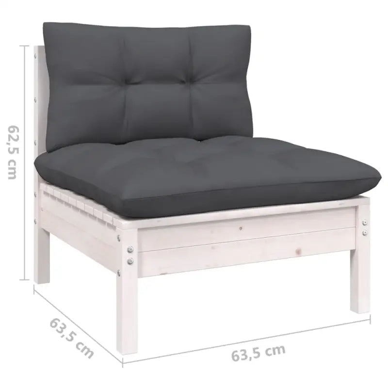 Modulaire tuinbanken met massief grenenhout en comfortabele rug- en zijkussen - Modulaire tuinbanken