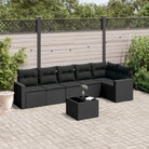 Modulaire tuinbanken met waterdichte tas en beige gepoedercoat staal - Zwart / 1 / Met tafel - Modulaire tuinbanken