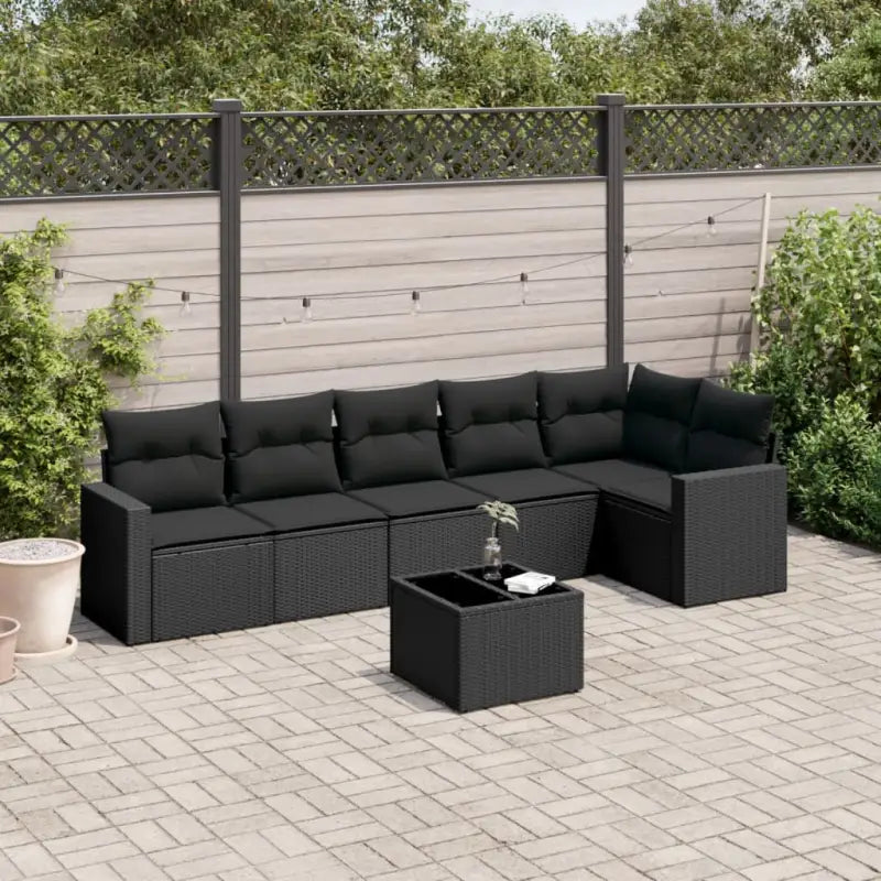 Modulaire tuinbanken met waterdichte tas en beige gepoedercoat staal - Zwart / 1 / Met tafel - Modulaire tuinbanken