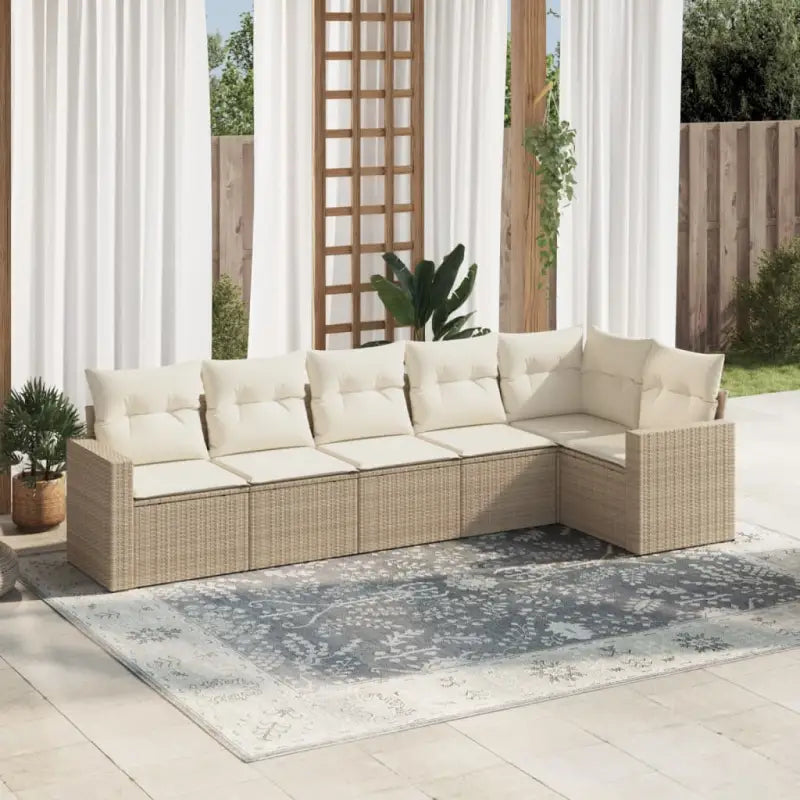 Modulaire tuinbanken met waterdichte tas en beige gepoedercoat staal - beige en crèmekleurig / 1 / Zonder tafel