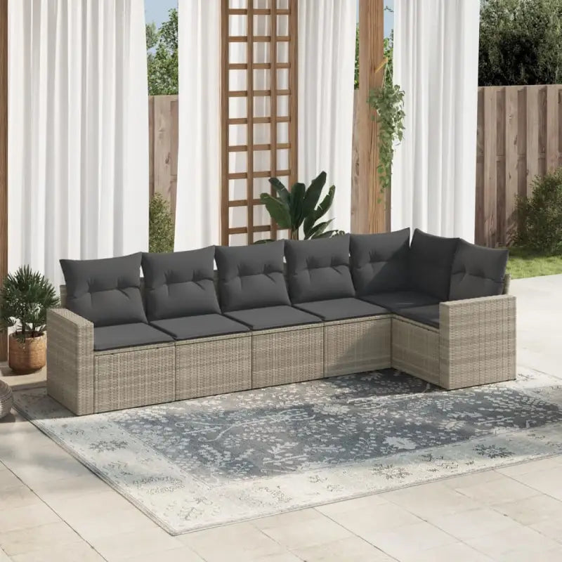 Modulaire tuinbanken met waterdichte tas en beige gepoedercoat staal - Lichtgrijs / 1 / Zonder tafel - Modulaire