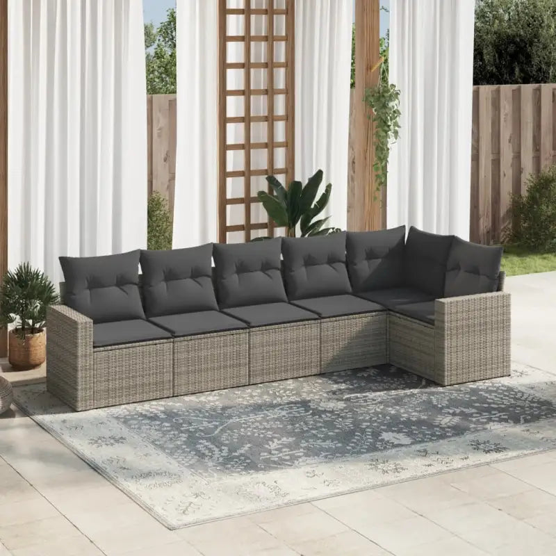 Modulaire tuinbanken met waterdichte tas en beige gepoedercoat staal - Grijs / 1 / Zonder tafel - Modulaire tuinbanken