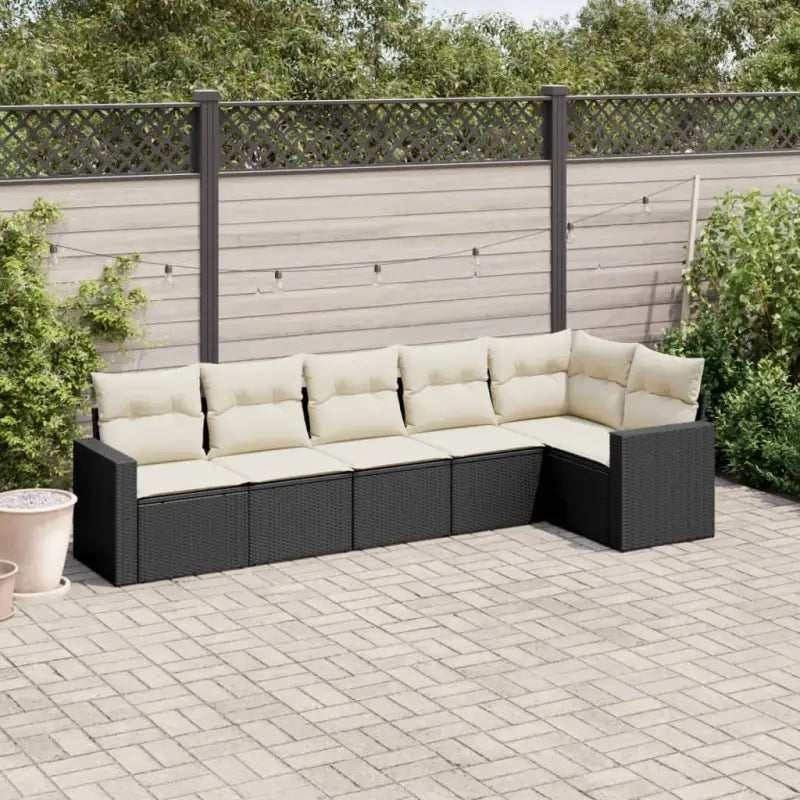 Modulaire tuinbanken met waterdichte tas en beige gepoedercoat staal - Zwart en crème / 1 / Zonder tafel - Modulaire