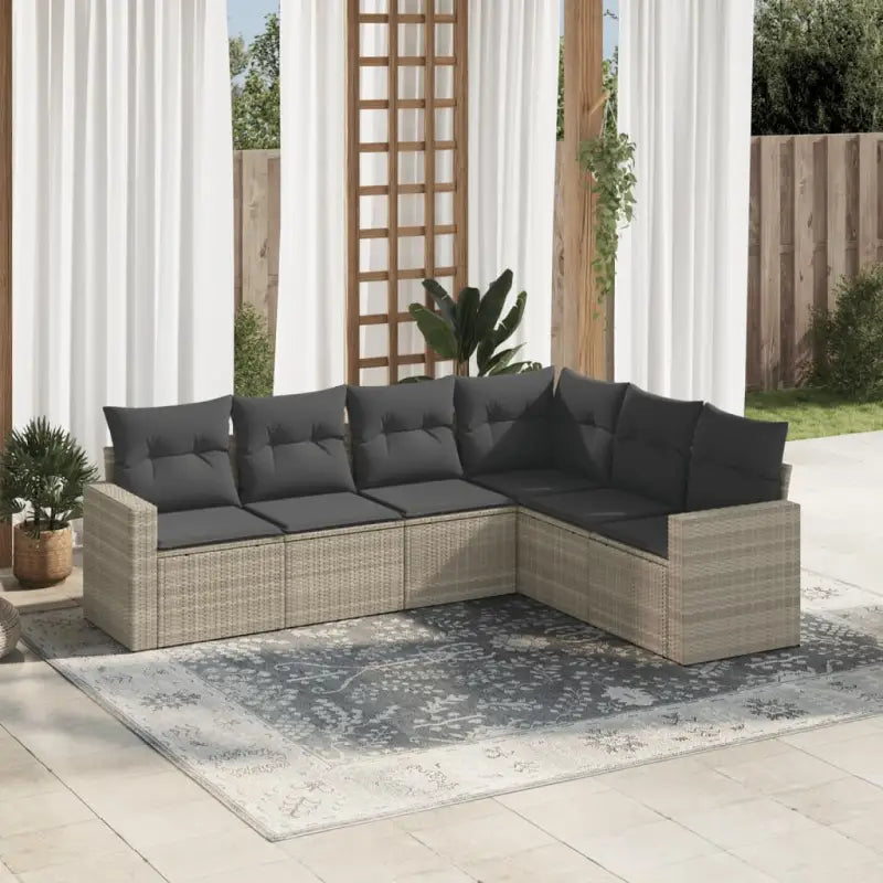 Modulaire tuinbanken met waterdichte tas en gepoedercoat staal in beige - Lichtgrijs / 1 / Zonder tafel - Modulaire