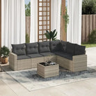 Modulaire tuinbanken met waterdichte tas en gepoedercoat staal in beige - Lichtgrijs / 1 / Met tafel - Modulaire
