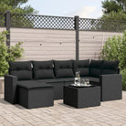 Modulaire tuinbanken met zwart materiaal en gepoedercoat staal - Zwart / 1 / Met tafel - Modulaire tuinbanken