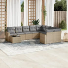 Modulaire tuinbanken met zwart materiaal en gepoedercoat staal Afmetingen - beige en lichtgrijs / 1 - Modulaire