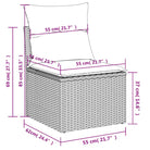 Modulaire tuinbanken met zwart materiaal en gepoedercoat staal - Modulaire tuinbanken