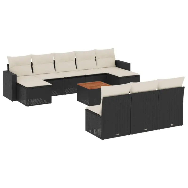 Modulaire tuinbanken met zwart materiaal en gepoedercoat staal - Modulaire tuinbanken