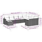 Modulaire tuinbanken met zwart materiaal en gepoedercoat staal Afmetingen - Modulaire tuinbanken