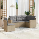 Modulaire tuinbanken met zwart materiaal en gepoedercoat staal afmetingen - Beige en grijs / 1 / Zonder tafel