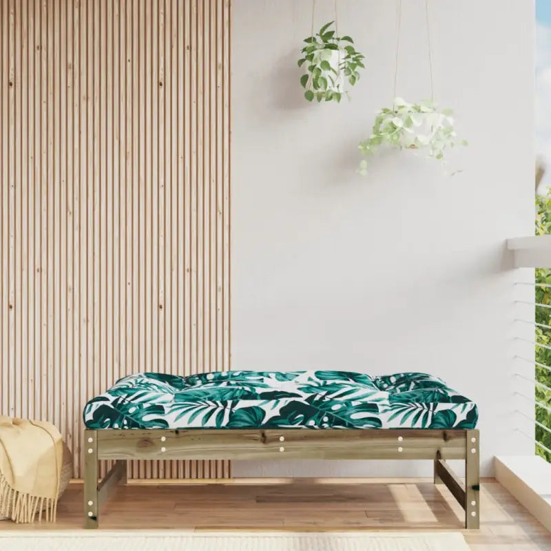Modulaire tuinbanken uit massief douglashout met voetenbank en salontafel - Naturel geïmpregneerd / 1 / Voetensteun