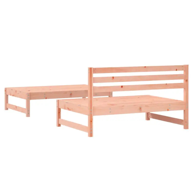 Modulaire tuinbanken uit massief douglashout met voetenbank en salontafel - Modulaire tuinbanken