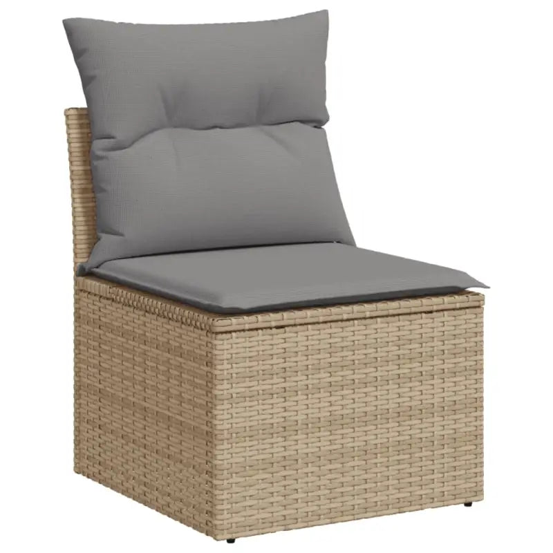 Modulaire tuinbanken van beige materiaal en gepoedercoat staal met afmetingen - Modulaire tuinbanken