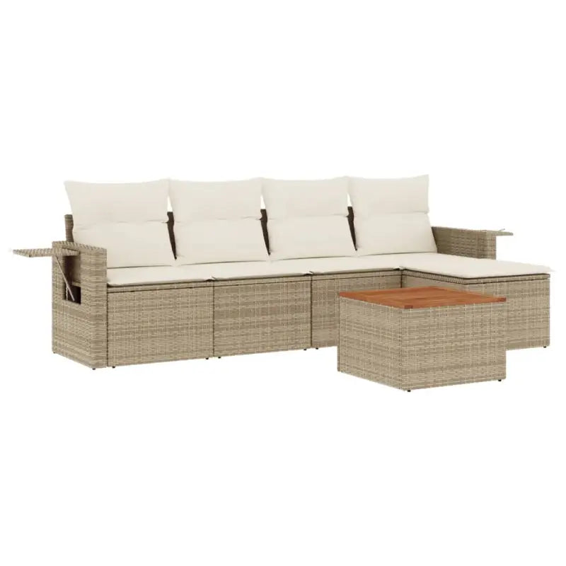 Modulaire tuinbanken van beige materiaal en gepoedercoat staal - Modulaire tuinbanken