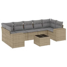 Modulaire tuinbanken van beige materiaal en gepoedercoat staal - Modulaire tuinbanken