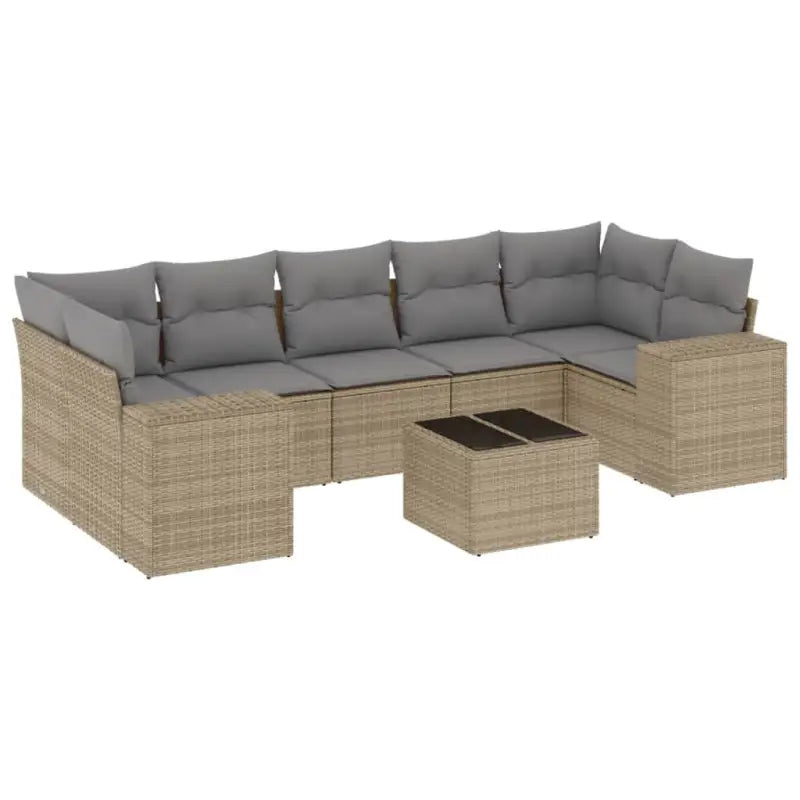 Modulaire tuinbanken van beige materiaal en gepoedercoat staal - Modulaire tuinbanken