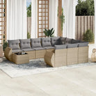 Modulaire tuinbanken van beige materiaal en gepoedercoat staal - Beige en grijs / 1 - Modulaire tuinbanken