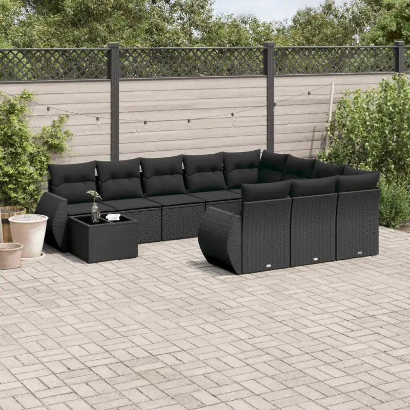 Modulaire tuinbanken van beige materiaal en gepoedercoat staal - Zwart / 1 - Modulaire tuinbanken