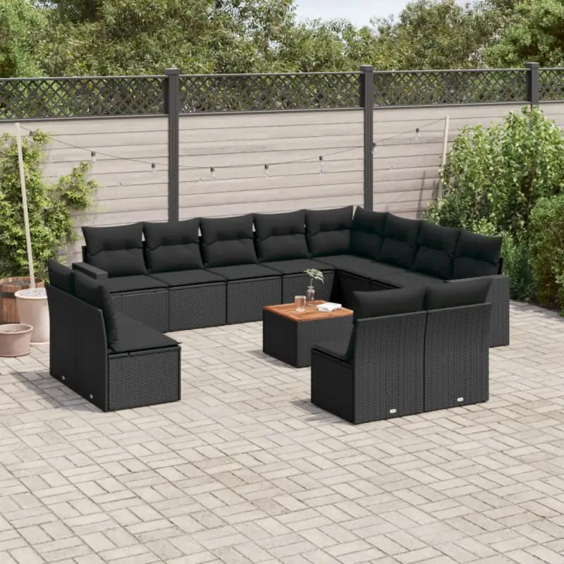 Modulaire tuinbanken van beige materiaal met gepoedercoat staal afmetingen - Zwart / 1 - Modulaire tuinbanken
