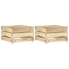 Modulaire tuinbanken van geïmpregneerd grenenhout - Bruin / 1 / Tafel (2 st) - Modulaire tuinbanken