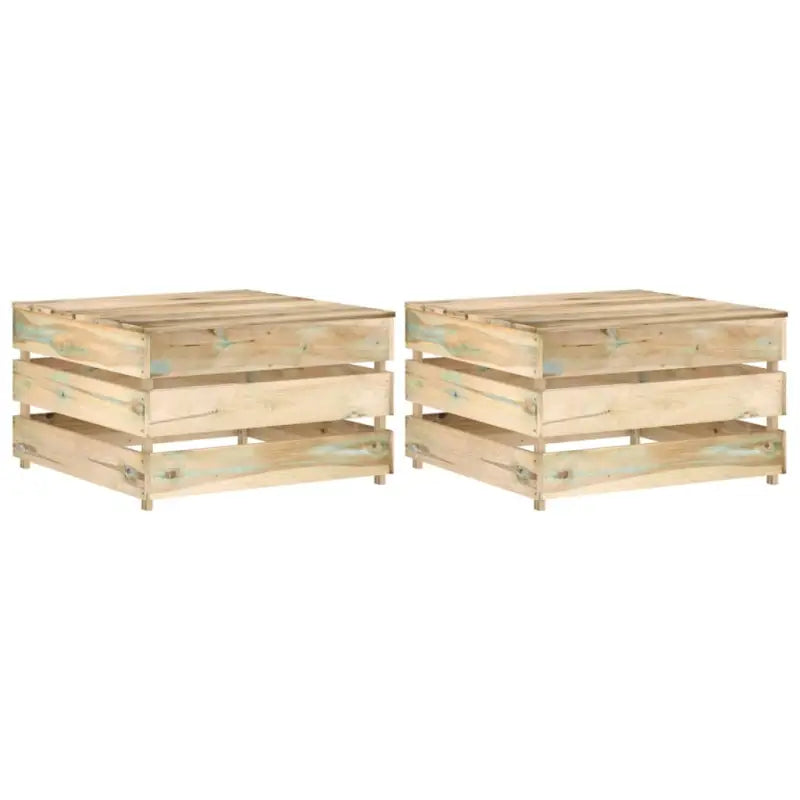 Modulaire tuinbanken van geïmpregneerd grenenhout - Bruin / 1 / Tafel (2 st) - Modulaire tuinbanken