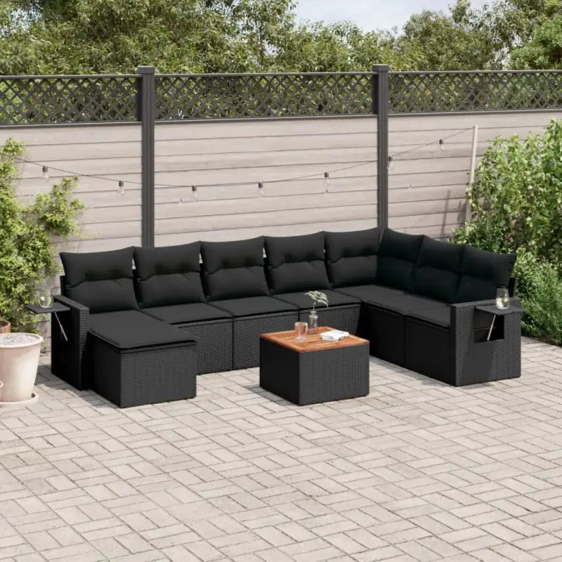 Modulaire tuinbanken van gepoedercoat staal in zwart materiaal - Zwart / 1 - Modulaire tuinbanken