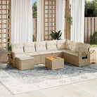 Modulaire tuinbanken van gepoedercoat staal in zwart materiaal - beige en crèmekleurig / 1 - Modulaire tuinbanken