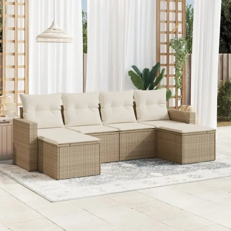 Modulaire tuinbanken van gepoedercoat staal met waterdichte tas in beige materiaal - beige en crèmekleurig / 1 / Zonder