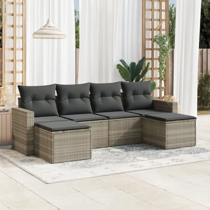 Modulaire tuinbanken van gepoedercoat staal met waterdichte tas in beige materiaal - Lichtgrijs / 1 / Zonder tafel