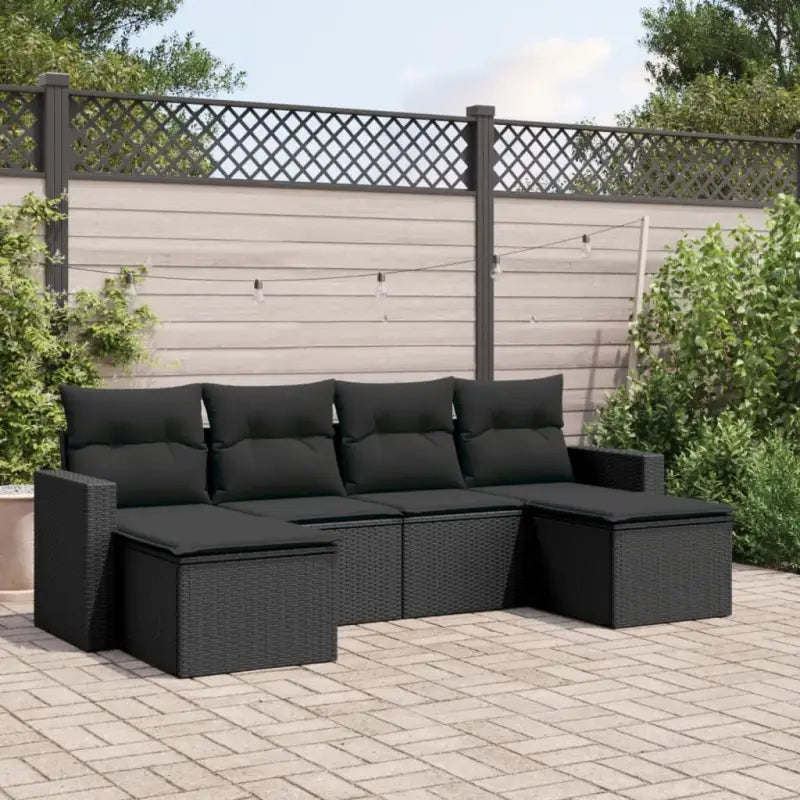 Modulaire tuinbanken van gepoedercoat staal met waterdichte tas in beige materiaal - Zwart / 1 / Zonder tafel