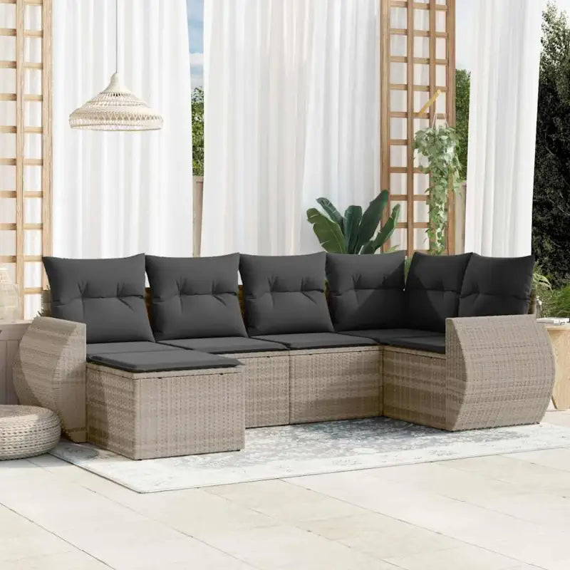Modulaire tuinbanken van gepoedercoat staal voor buiten ontspanning - Lichtgrijs / 1 / Zonder tafel - Modulaire