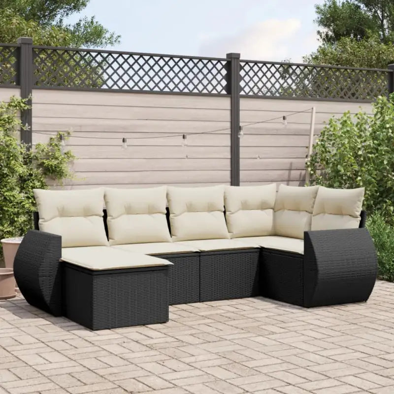 Modulaire tuinbanken van gepoedercoat staal voor buiten ontspanning - Zwart en crème / 1 / Zonder tafel - Modulaire