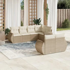 Modulaire tuinbanken van grijs materiaal en gepoedercoat staal - beige en crèmekleurig / 1 - Modulaire tuinbanken