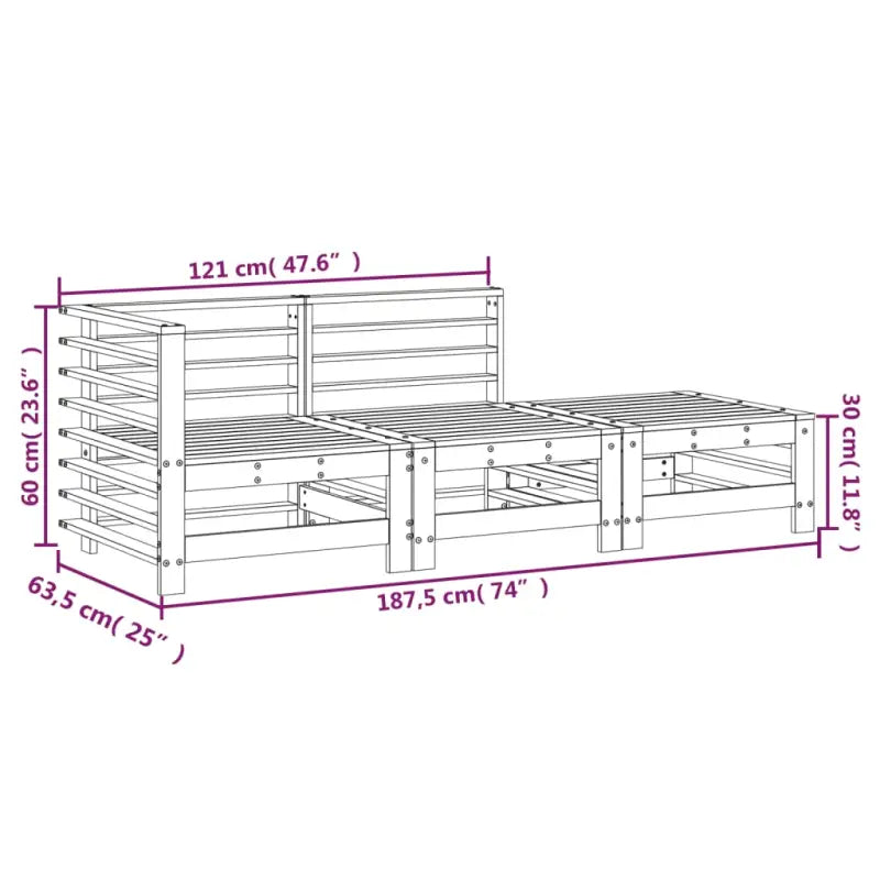 Modulaire tuinbanken van massief douglashout voor gezellige buitenkamers - Modulaire tuinbanken
