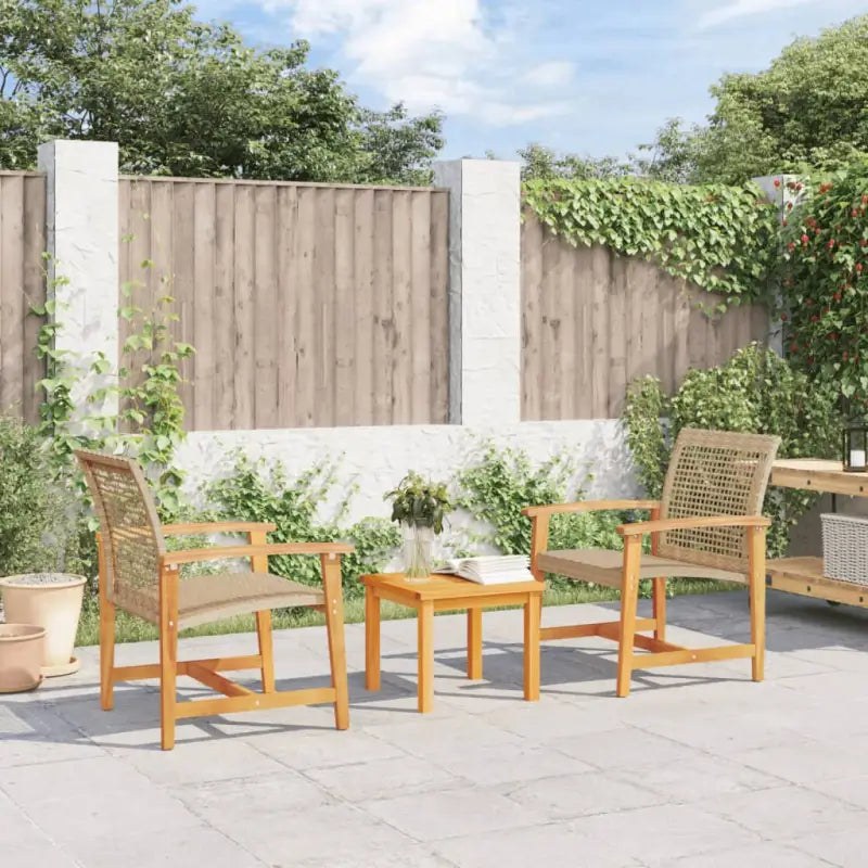 Modulaire tuinbanken van poly rattan voor comfortabele buitenruimte - Beige / 1 / stoel + Tafel - Modulaire tuinbanken
