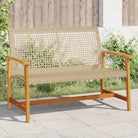 Modulaire tuinbanken van poly rattan voor comfortabele buitenruimte - Beige / 1 / Bank - Modulaire tuinbanken