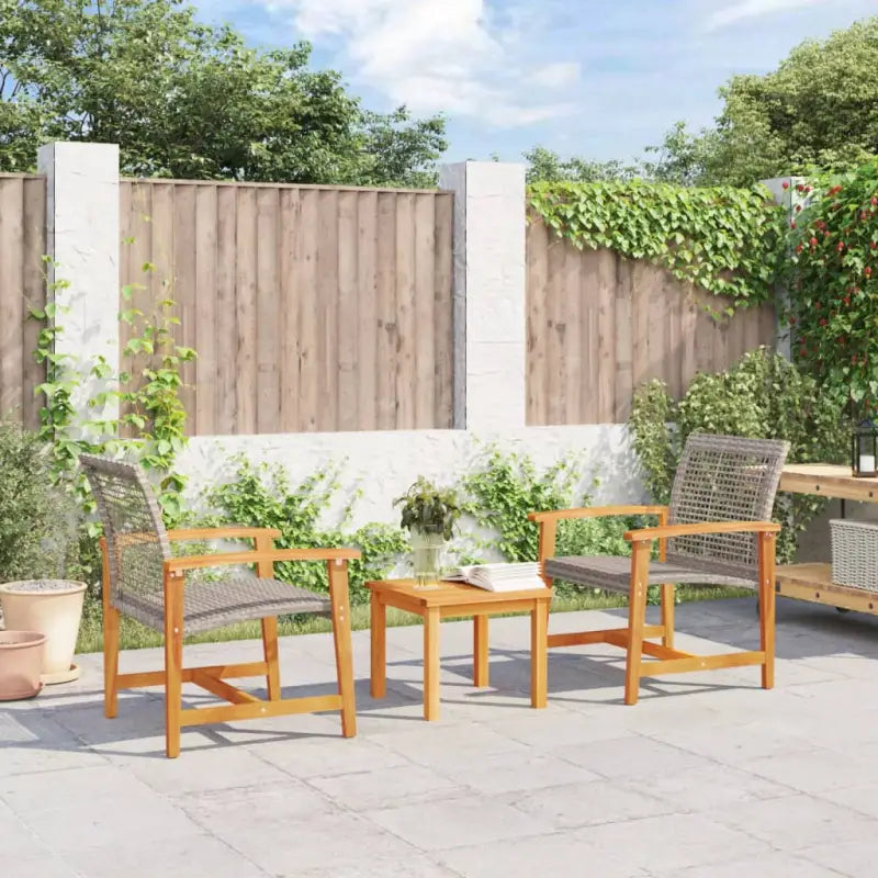 Modulaire tuinbanken van poly rattan voor comfortabele buitenruimte - Grijs / 1 / stoel + Tafel - Modulaire tuinbanken