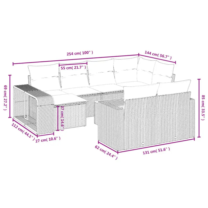 Modulaire tuinbanken van zwart gepoedercoat staal voor buiten ontspanning - Modulaire tuinbanken