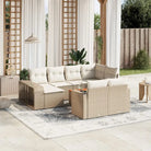 Modulaire tuinbanken van zwart gepoedercoat staal voor buiten ontspanning - beige en crèmekleurig / 1 - Modulaire