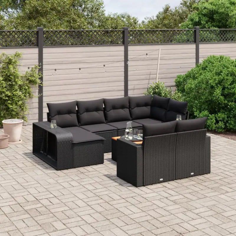 Modulaire tuinbanken van zwart gepoedercoat staal voor buiten ontspanning - Zwart / 1 - Modulaire tuinbanken