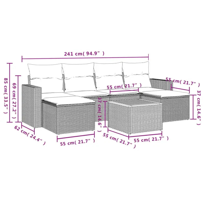 Modulaire tuinbanken van zwart gepoedercoat staal voor buitengebruik - Modulaire tuinbanken