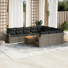 Modulaire tuinbanken van zwart gepoedercoat staal voor terras en tuin - Zwart / 1 / 6x midden + Tafel + 2x hoek