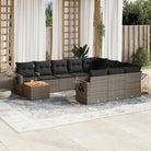 Modulaire tuinbanken van zwart gepoedercoat staal voor terras en tuin - Grijs / 1 / 6x midden + Tafel + 2x hoek