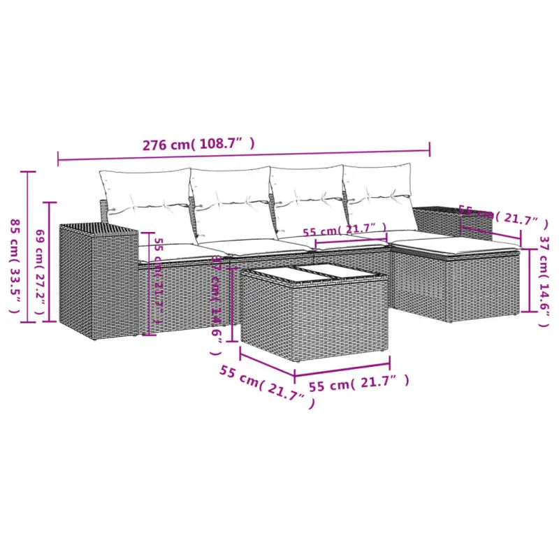 Modulaire tuinbanken van zwart materiaal en gepoedercoat staal - Modulaire tuinbanken