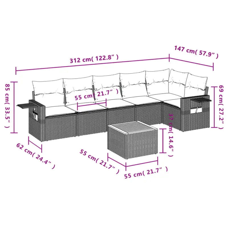 Modulaire tuinbanken van zwart materiaal en gepoedercoat staal - Modulaire tuinbanken