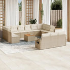 Modulaire tuinbanken van zwart materiaal en gepoedercoat staal met afmetingen - beige en crèmekleurig / 1 - Modulaire