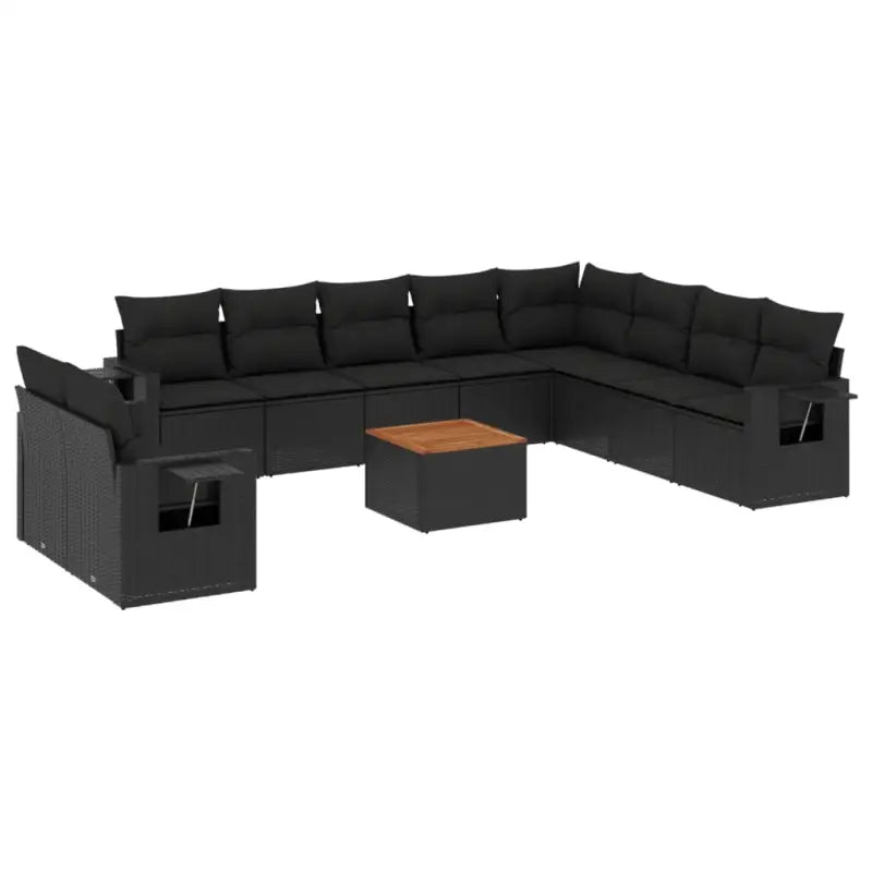 Modulaire tuinbanken van zwart materiaal en gepoedercoat staal - Modulaire tuinbanken